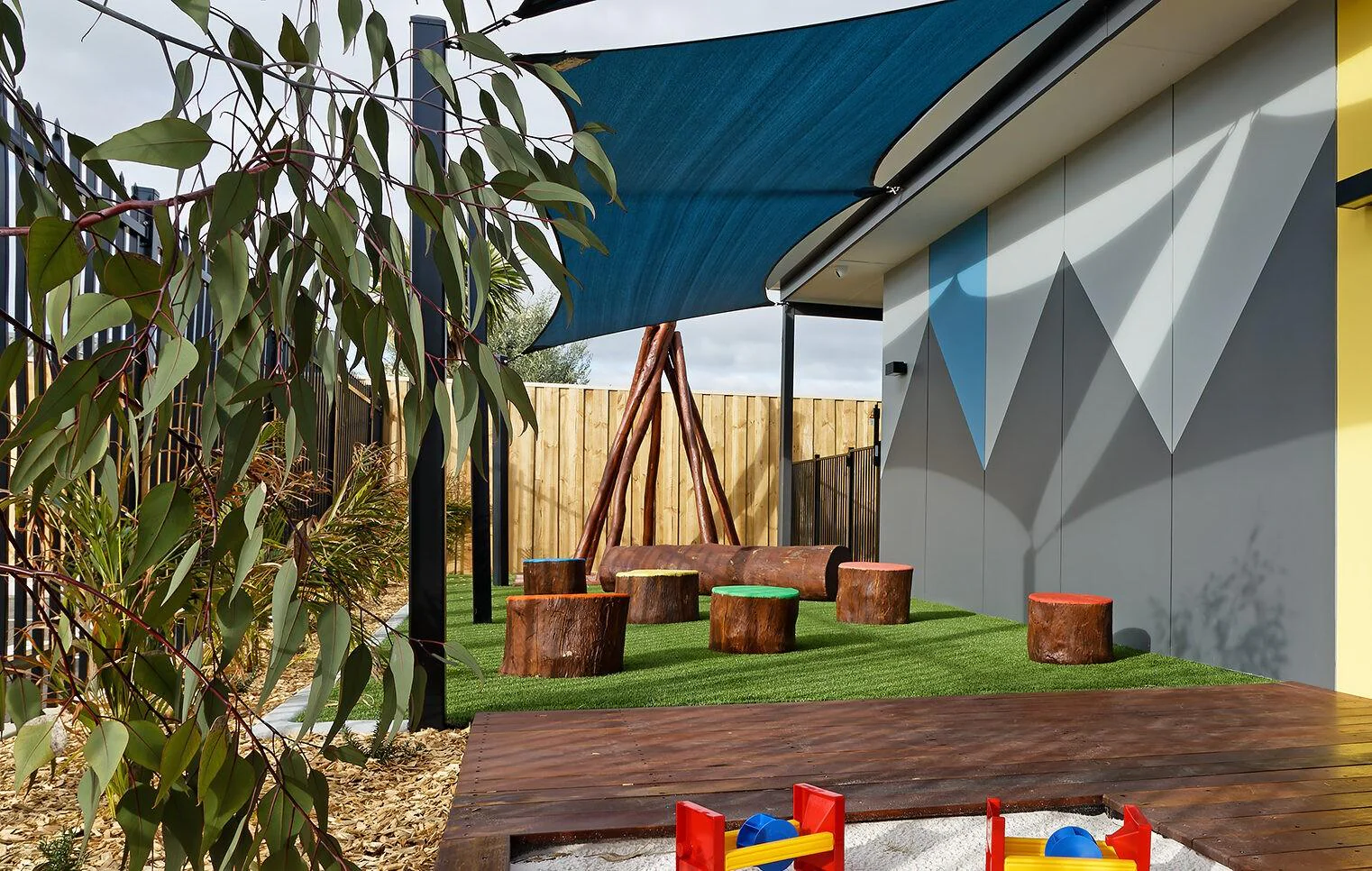 Tee Pee | Create an imaginative nook in your play spaces with our natural timber Tee Pee, handcrafted from locally sourced Jarrah offering a semi-sheltered space that children can call their own while staying safely in view. | VRI