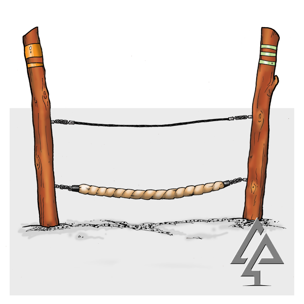 Rope Traverse | Challenge young adventurers with our dynamic Rope Traverse, featuring dual-rope design crafted with premium materials for exciting balance development and guided movement experiences. | VRI