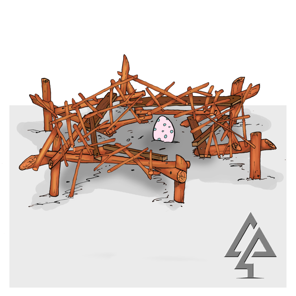 Bird Nest Scramble | Encourage scrambling adventures with this West Australian Jarrah Bird Nest Scramble, featuring intertwined logs for diverse climbing, balancing, and gathering opportunities. | VRI