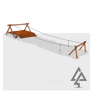 Double Flying Fox with Platform | Experience ultimate playground excitement with our premium double flying fox, featuring a custom Jarrah launch platform and parallel cable runs up to 50m for racing adventures. | VRI