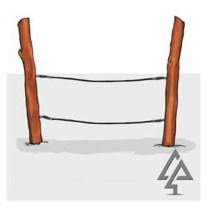 Tight Ropes | Challenge young adventurers with our dynamic Tight Ropes system, featuring dual-rope design with handrail support and premium materials for exciting balance development experiences. | VRI