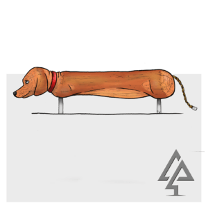 Dog Log | Delight young imaginations with our charming Dog Log, featuring hand-carved dachshund details and premium construction for engaging social and imaginative play experiences. | VRI