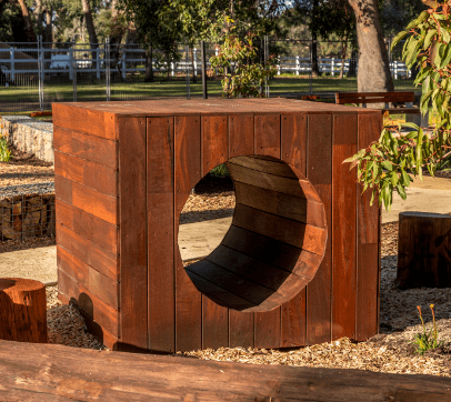 Discover our versatile Box Tunnel, offering multiple play opportunities for social gathering, quiet relaxation and value add active play opportunities.
