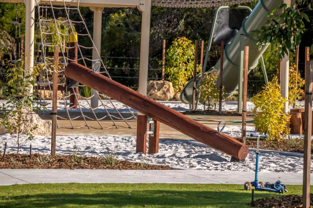 See Saw | Create shared play experiences with our premium See Saw, featuring natural WA Jarrah construction and engineered safety features for engaging cooperative play. | VRI