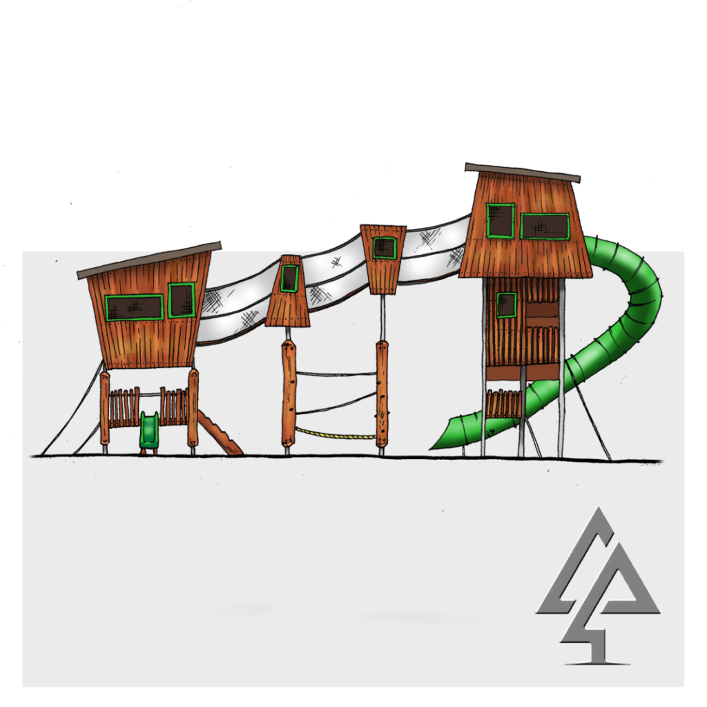 Transform your playground with our towering 8.7-metre adventure structure, featuring multiple climbing challenges, mesh-enclosed walkways, and an exhilarating giant tube slide for the ultimate play experience.