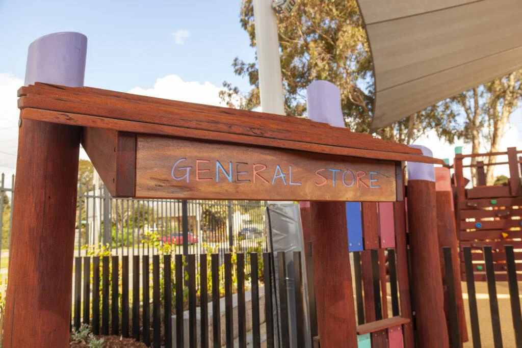 General Store Shop Front with Window | Expand imaginative possibilities with this West Australian Jarrah General Store featuring an added drive-thru style window for extended role-play fun and quick service. | VRI