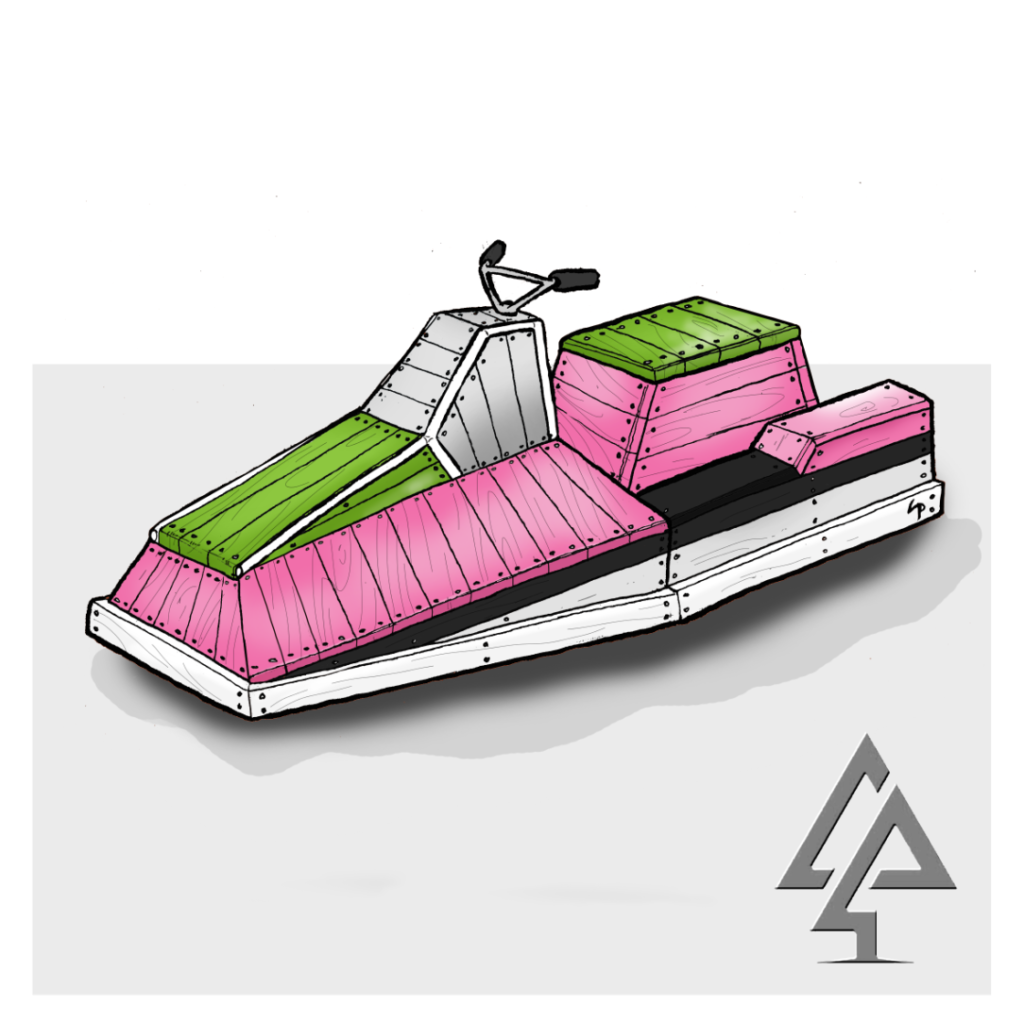 Jet Ski | Zoom into fun with our West Australian Jarrah Jet Ski, featuring easy-grip metal handlebars and room for friends to join in on imaginative water adventures. | VRI