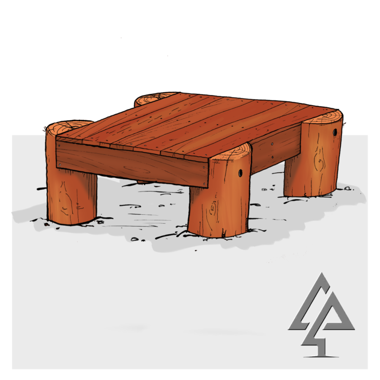 Step Up Table | Create versatile play spaces with our Step Up Table, featuring premium Jarrah construction and timber cladding for both access assistance and social interaction. | VRI
