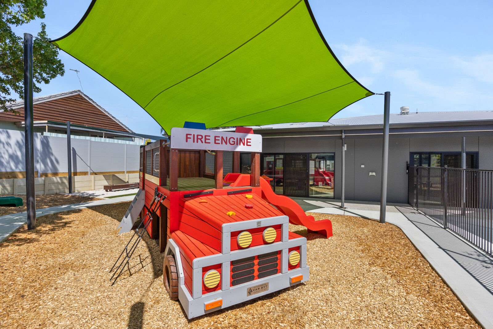 School Bus | Transform playtime with our versatile West Australian Jarrah school bus, featuring customisable paint options and adaptable design perfect for multi-age early learning environments. | VRI