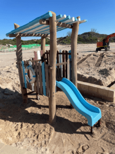 Beach Shack Type A | Transport children to seaside adventures with our Beach Shack, featuring whitewashed timber, natural edge roofing, and coastal-themed elements that inspire imaginative maritime play. | VRI