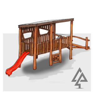 Glades Cubby | Transform your playground with ourGlades Cubby, combining natural timber aesthetics with interactive elements to create an engaging multi-level play experience. | VRI