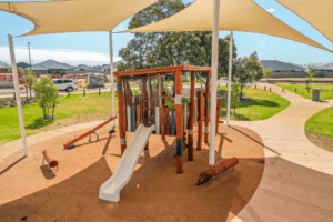 Glades Cubby | Transform your playground with ourGlades Cubby, combining natural timber aesthetics with interactive elements to create an engaging multi-level play experience. | VRI