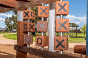 Glades Cubby | Transform your playground with ourGlades Cubby, combining natural timber aesthetics with interactive elements to create an engaging multi-level play experience. | VRI