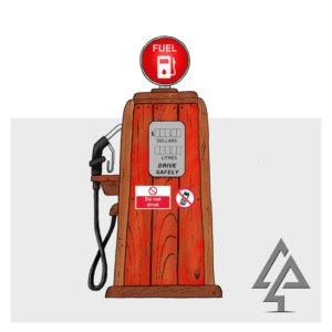 Fuel Bowser | Fuel imaginative journeys with this cute West Australian Jarrah Fuel Bowser, featuring a realistic handle, hose, and customisable signage for petrol station or EV charging play. | VRI