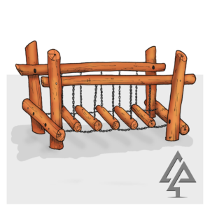Challenge balance and coordination with our Floating Log Walk, featuring swaying timber logs for a dynamic playground pathways that will develop confidence and spatial awareness.