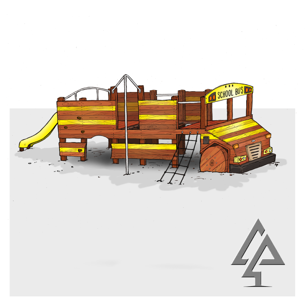 School Bus | Transform playtime with our versatile West Australian Jarrah school bus, featuring customisable paint options and adaptable design perfect for multi-age early learning environments. | VRI