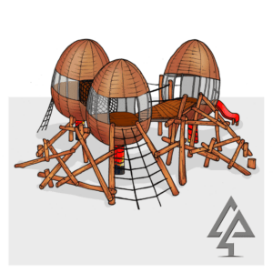 Giant Eggs | Captivate imaginations with the Giant Eggs playground structure, a unique WA-made focal point inspired by the iconic Red-tailed Black Cockatoo (""Karakamia""). | VRI