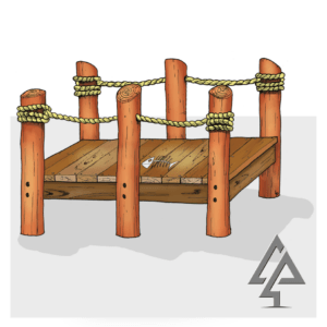 Jetty | Embark on maritime adventures with this sturdy West Australian Jarrah Jetty, featuring rope details and customisable options for imaginative waterside play and seating. | VRI