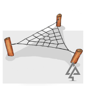 Rope Net Triangle | Challenge adventurers with our versatile Rope Net Triangle, featuring premium combination play rope construction and adaptable Jarrah supports for endless climbing and social play opportunities. | VRI