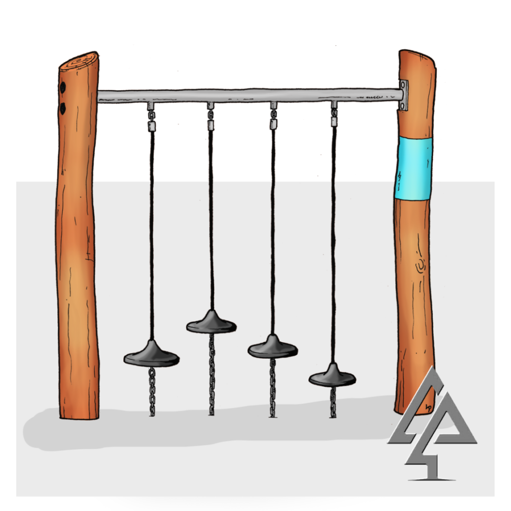 Pommel Walk | Challenge adventurers with our innovative Pommel Walk, featuring suspended HDPE stepping platforms and premium construction for an exciting balance and coordination experience. | VRI