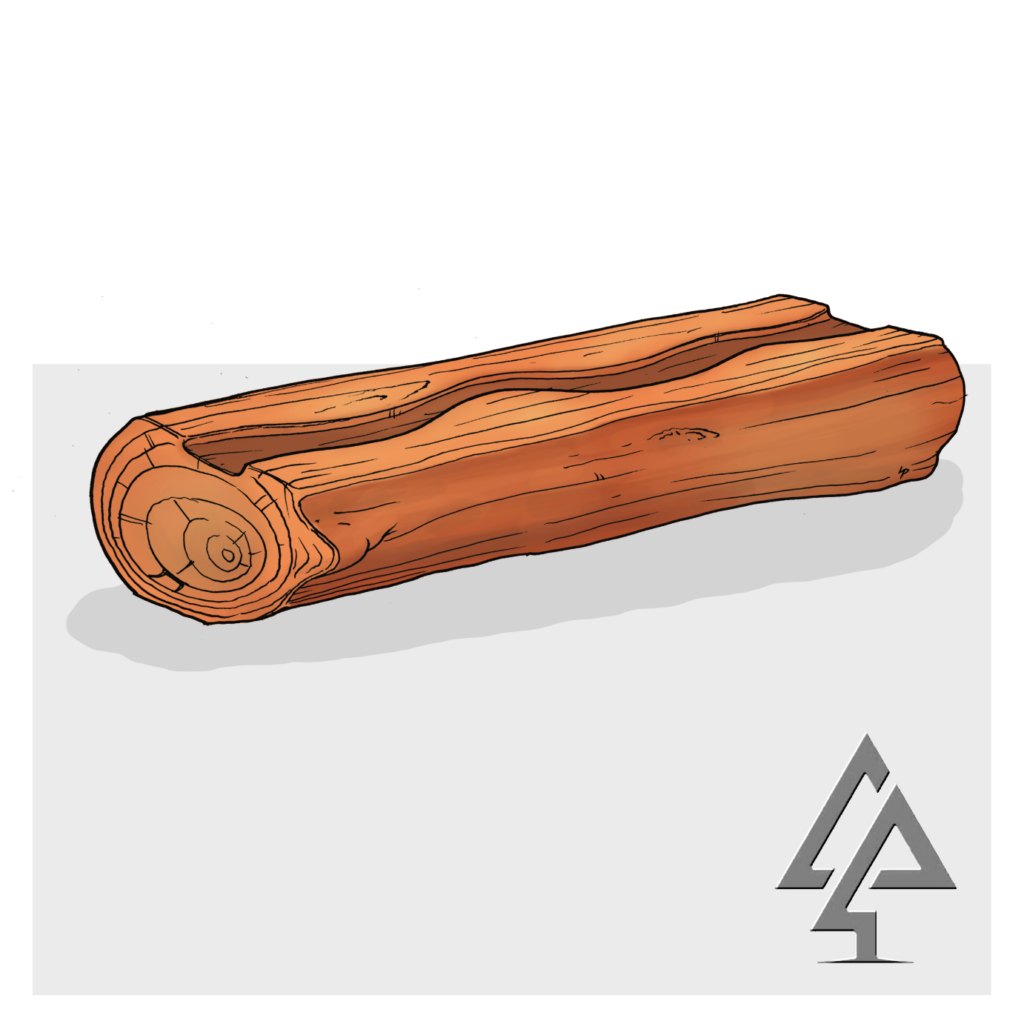 Log Water Channel | Channel water through nature with this hand-carved West Australian Jarrah log, perfect for sensory exploration, balancing challenges, and connecting play zones in Perth playgrounds. | VRI