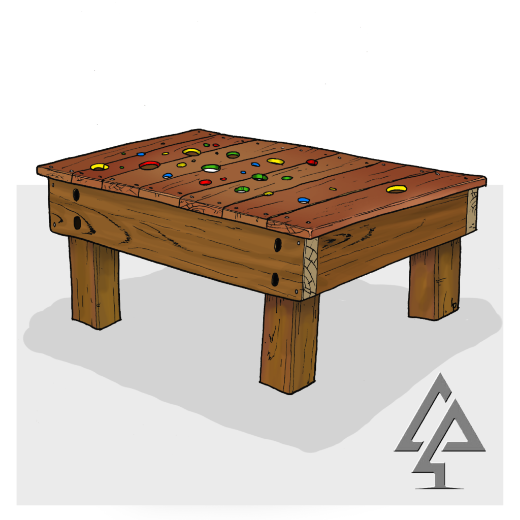Sand Play Timber Top | Explore sand textures with this sturdy WA Jarrah sand play table featuring colourful drainage holes, encouraging sensory exploration and collaborative creation. Ideal for ELC's | VRI