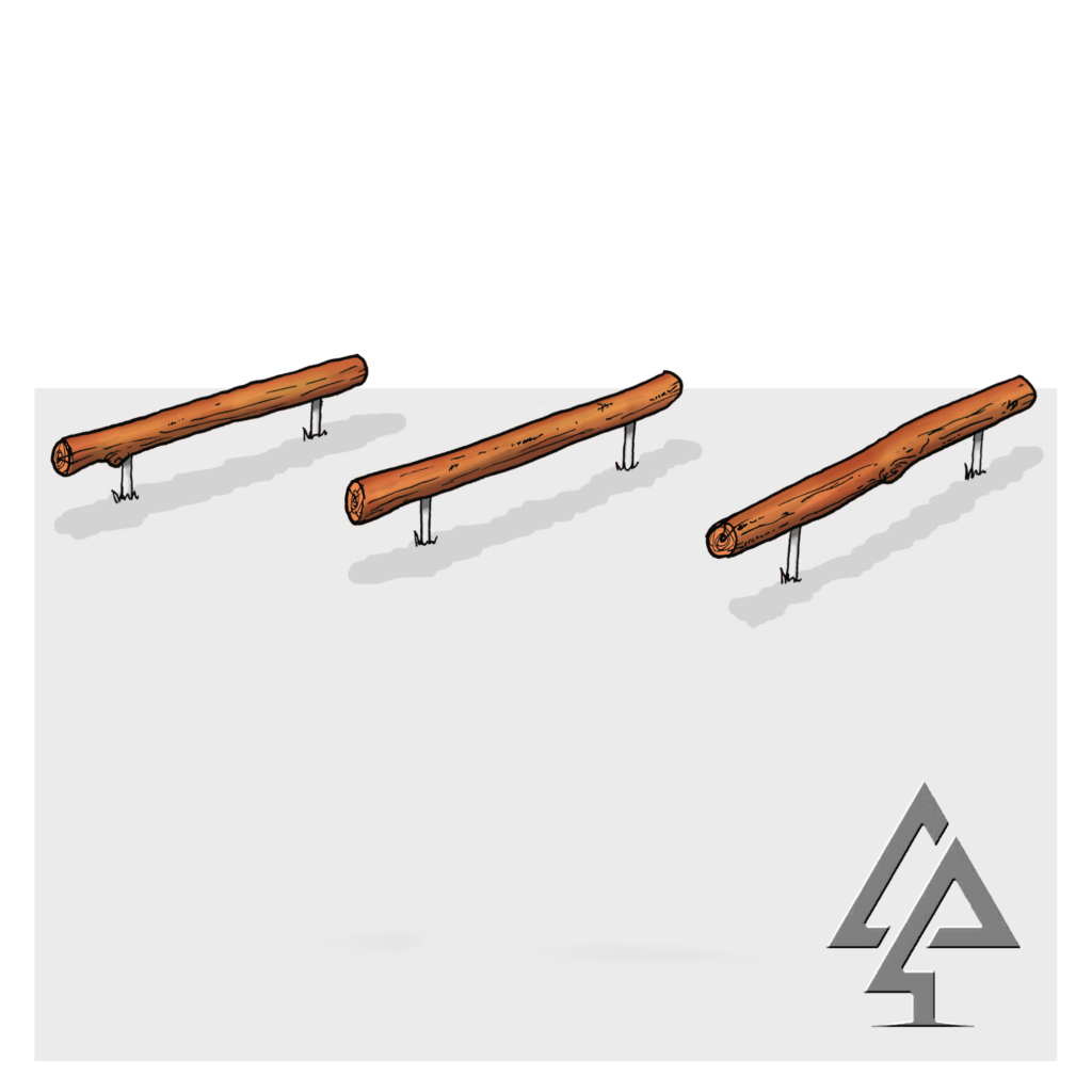 Dog Log Jump | Enhance canine agility with our Dog Log Jump, featuring Jarrah construction and galvanised supports for versatile training and balance exercises. | VRI