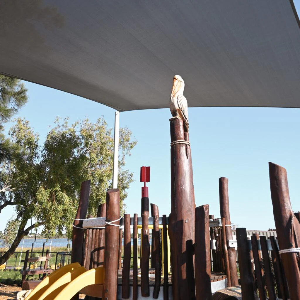 Pelican Nest Fort | Experience our unique Pelican Nest Fort, a custom-designed elevated play structure that captures children's imagination while providing challenging play opportunities in a nature-inspired design. | VRI