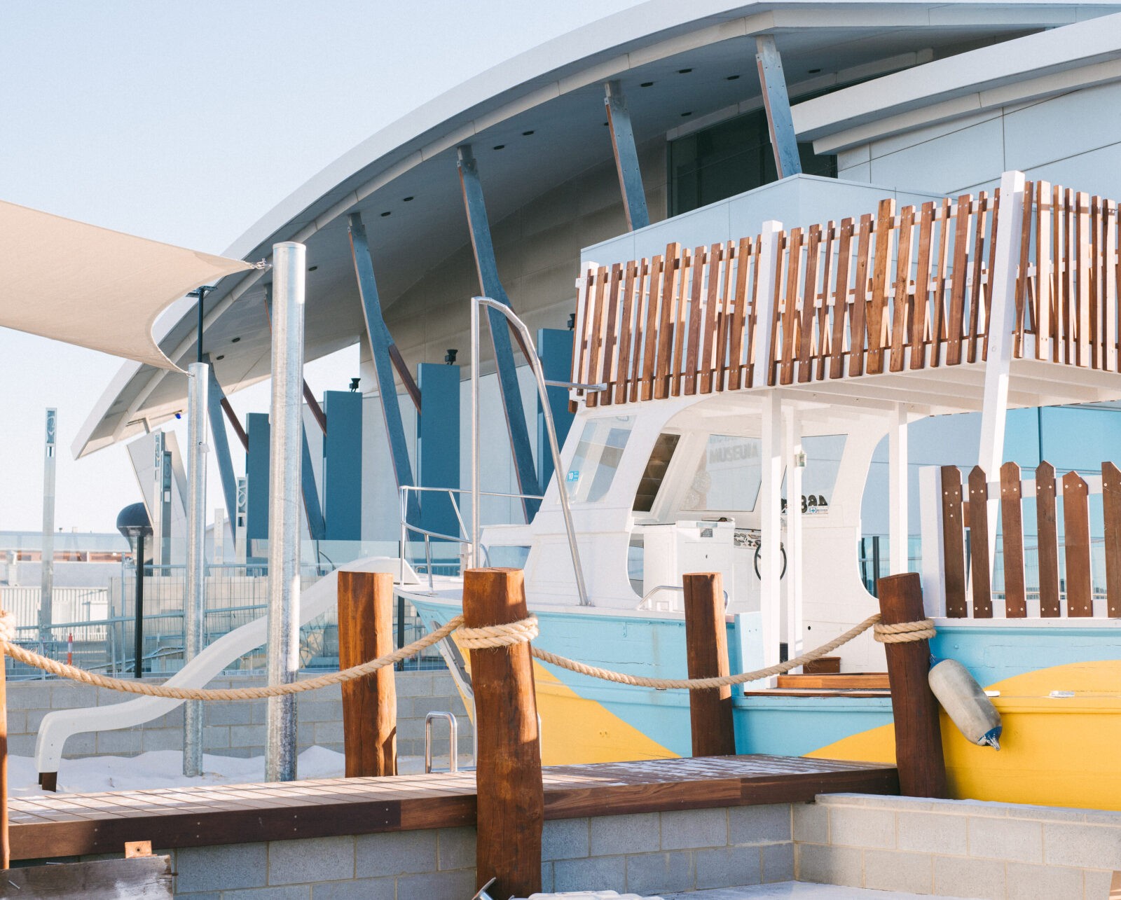 Jetty | Embark on maritime adventures with this sturdy West Australian Jarrah Jetty, featuring rope details and customisable options for imaginative waterside play and seating. | VRI