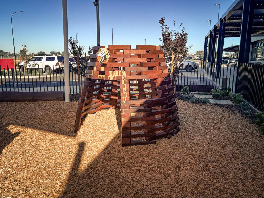 Beehive (Large) play structure (331-BEE) at Vasse Village by Bunbury Farmers Market, Bunbury WA — Van Ryt Industries