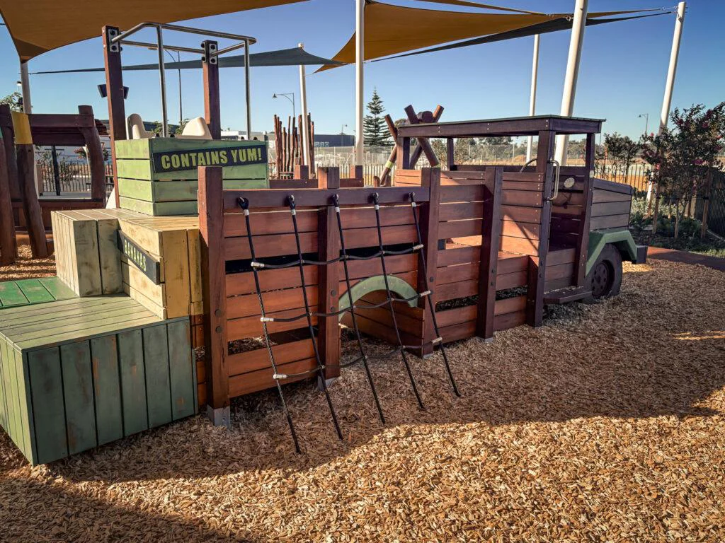 Loaded Fruit Truck with Slide (509-LFT) at Vasse Village by Bunbury Farmers Market, Bunbury WA — Van Ryt Industries