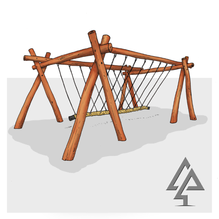 Viking Swing | Experience exhilarating group fun with the Viking Swing, a large pendulum platform swing encouraging cooperative play and dynamic motion for adventurous users. | VRI