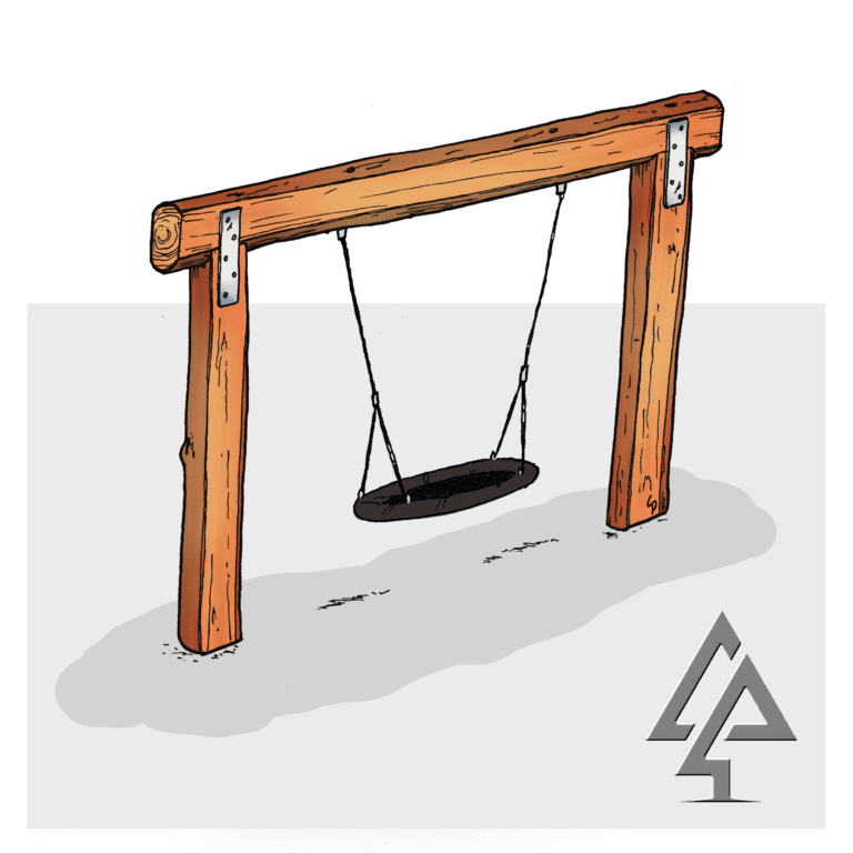Timber Birds Nest Swing | Experience inclusive swinging fun with our Timber Birds Nest Swing, featuring a robust WA Jarrah frame and a spacious basket seat for shared enjoyment in parks and schools. | VRI