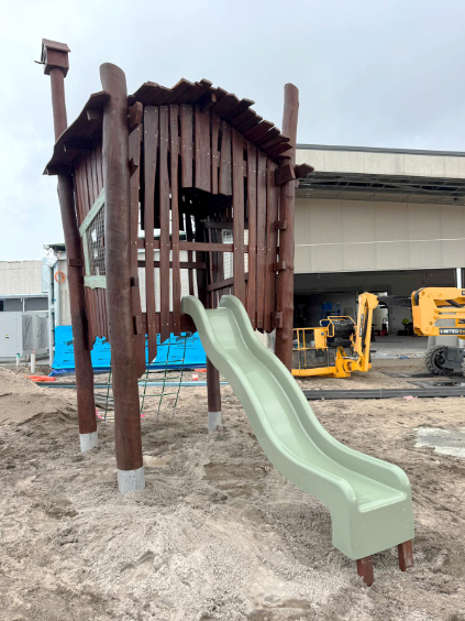 Shack | Step into a whimsical world with our charming Shack, featuring wonky windows, natural timber roofing, and playful details that spark imagination while developing essential play skills. | VRI