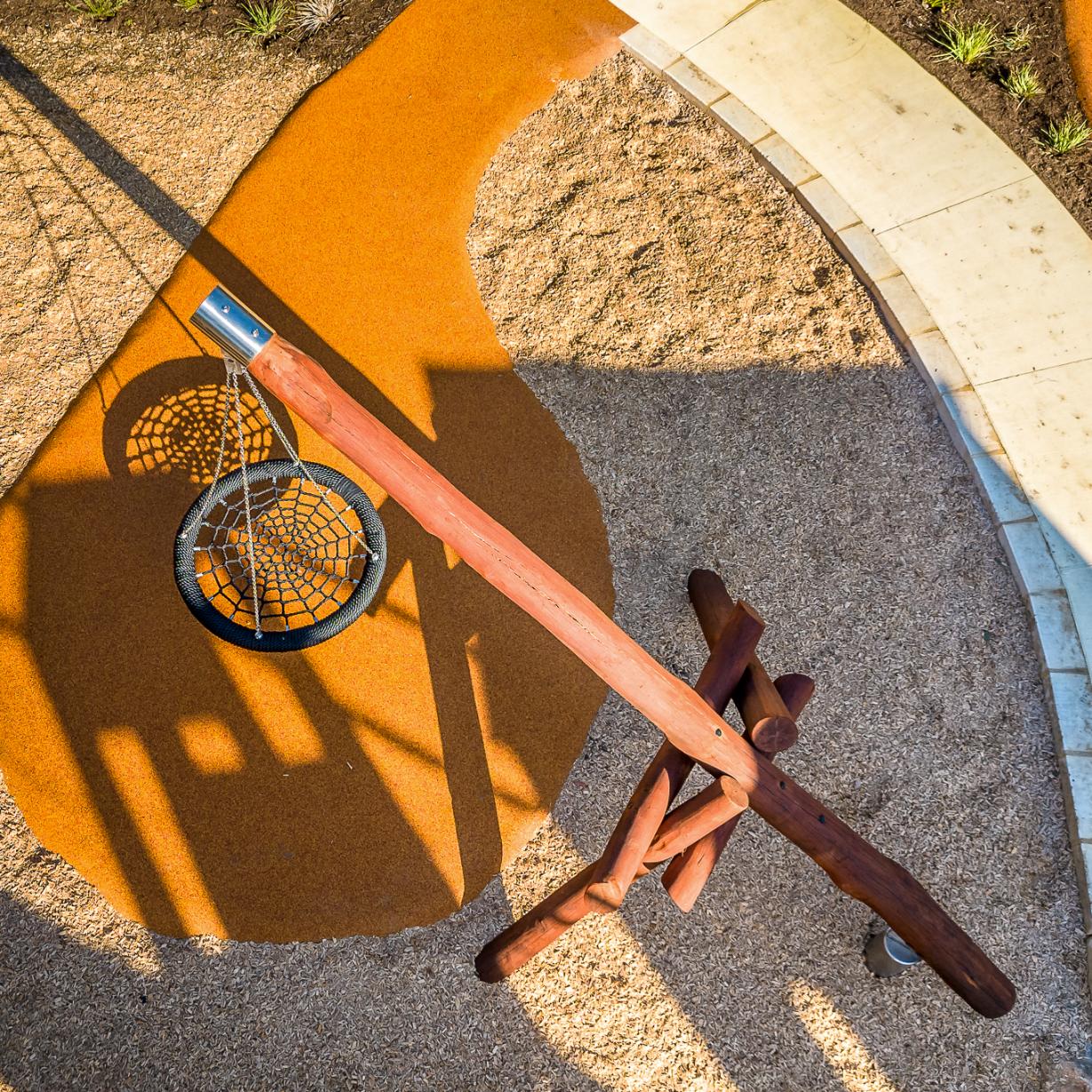 Cantilevered Pendulum Swing | Experience 360-degree motion with this modern Cantilevered Pendulum Swing, offering a smooth, gliding ride perfect for parks seeking contemporary play elements. | VRI