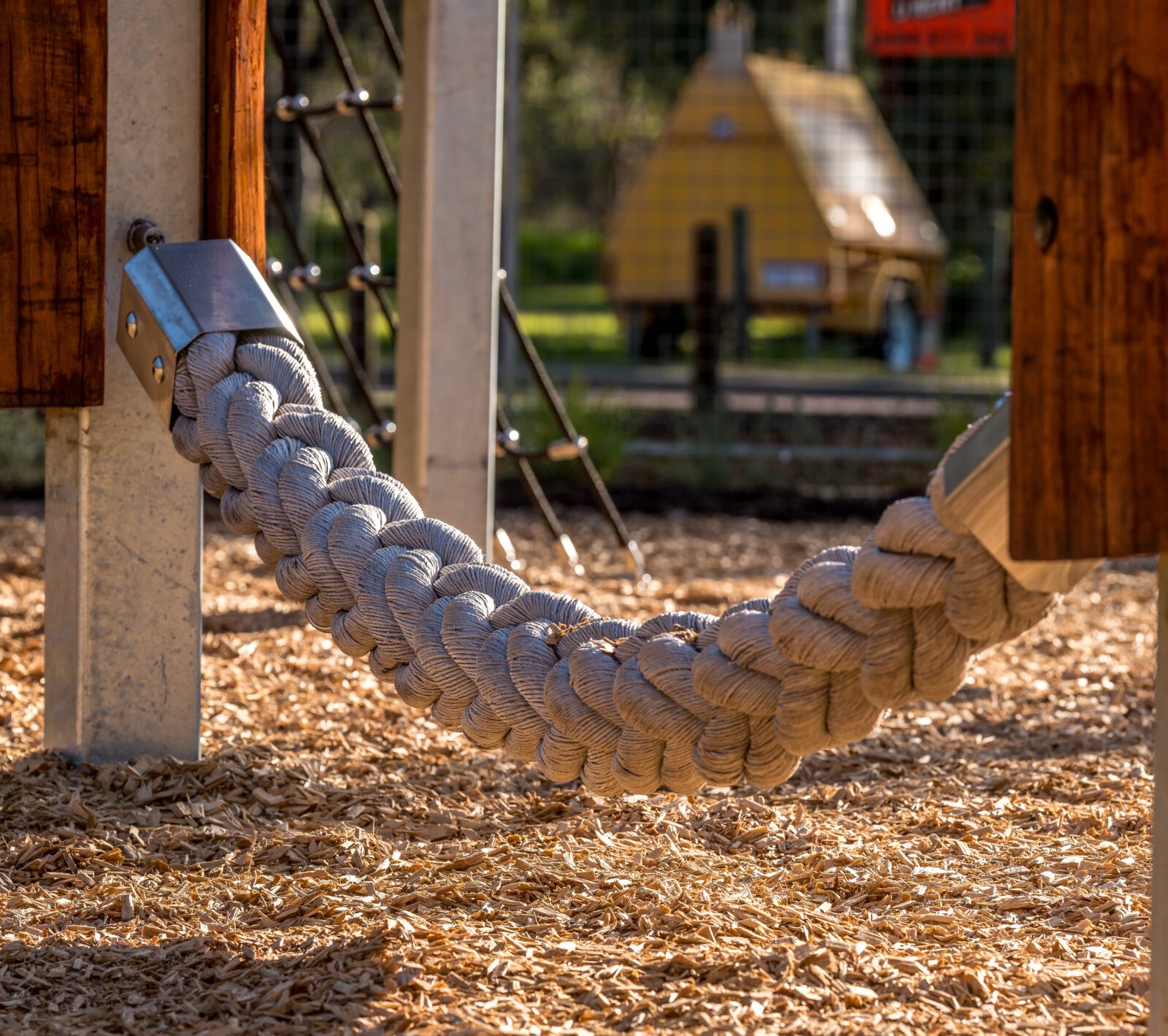 Rope Traverse — dual-rope climbing challenge, VRI 400 Series rope play structures
